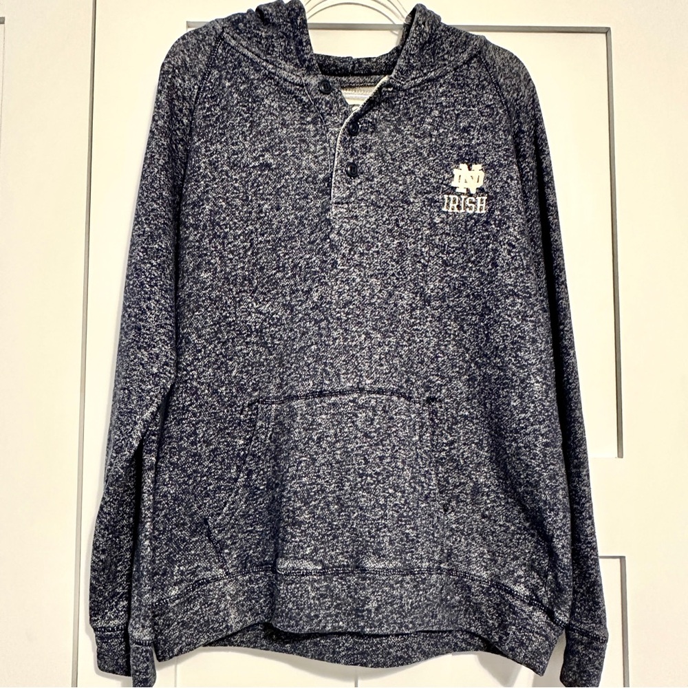University of Notre Dame Fighting Irish Henley-Style Hoodie • XLarge